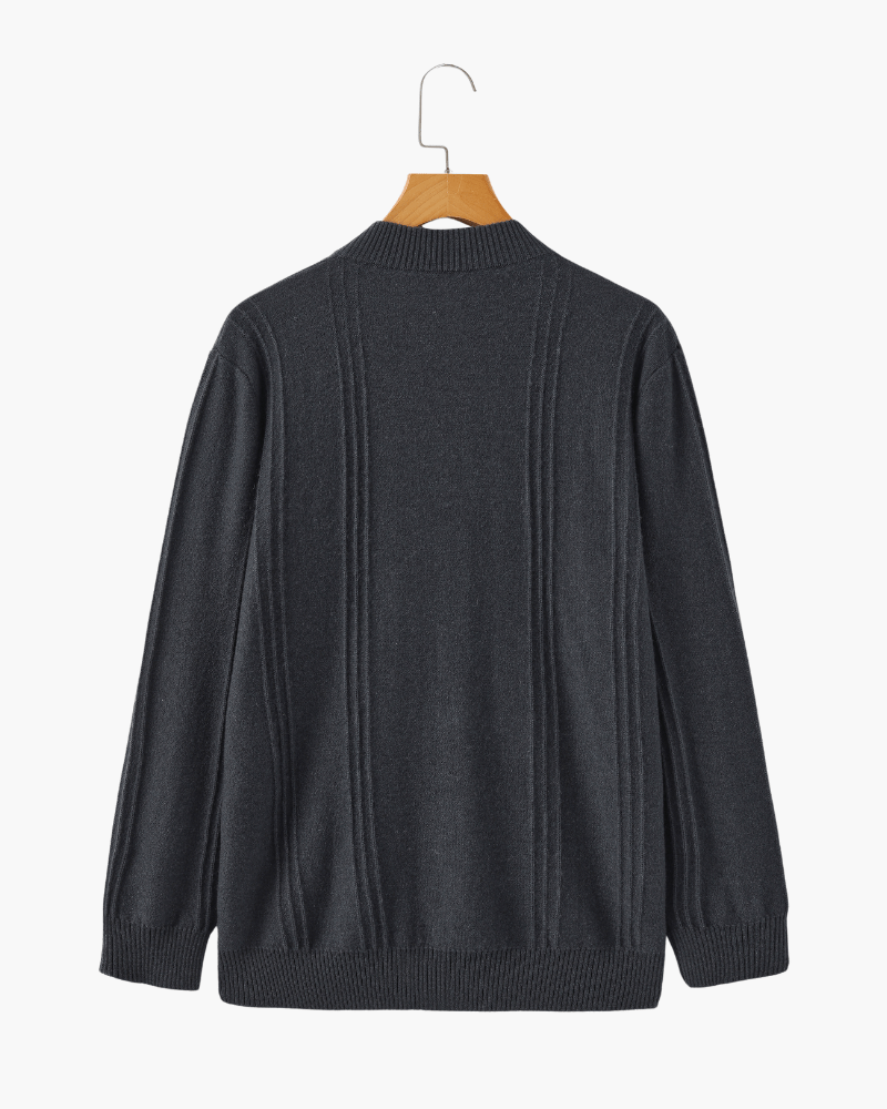 100% Cashmere Ribbed Half Zip – photo 4