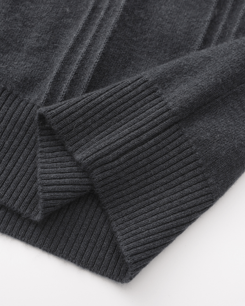 100% Cashmere Ribbed Half Zip – photo 7