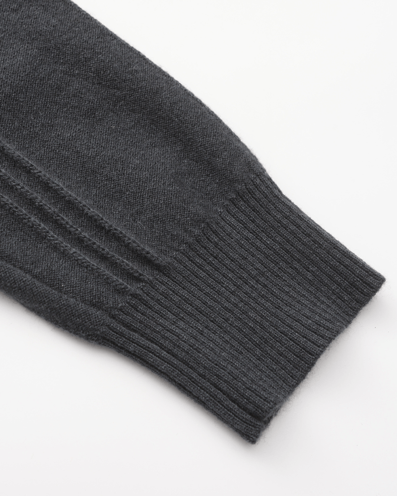 100% Cashmere Ribbed Half Zip – photo 8