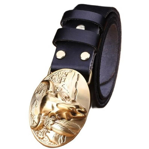 Affordable Custom Black Cowboy Belt For Men – photo 2