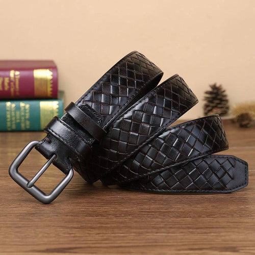 Casual Braided Leather Belt, Anatol Model For Men | Elmont