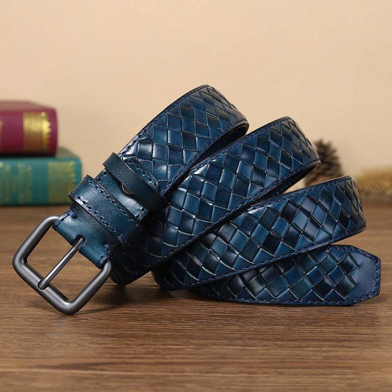 Casual Braided Leather Belt, Anatol Model For Men – photo 5