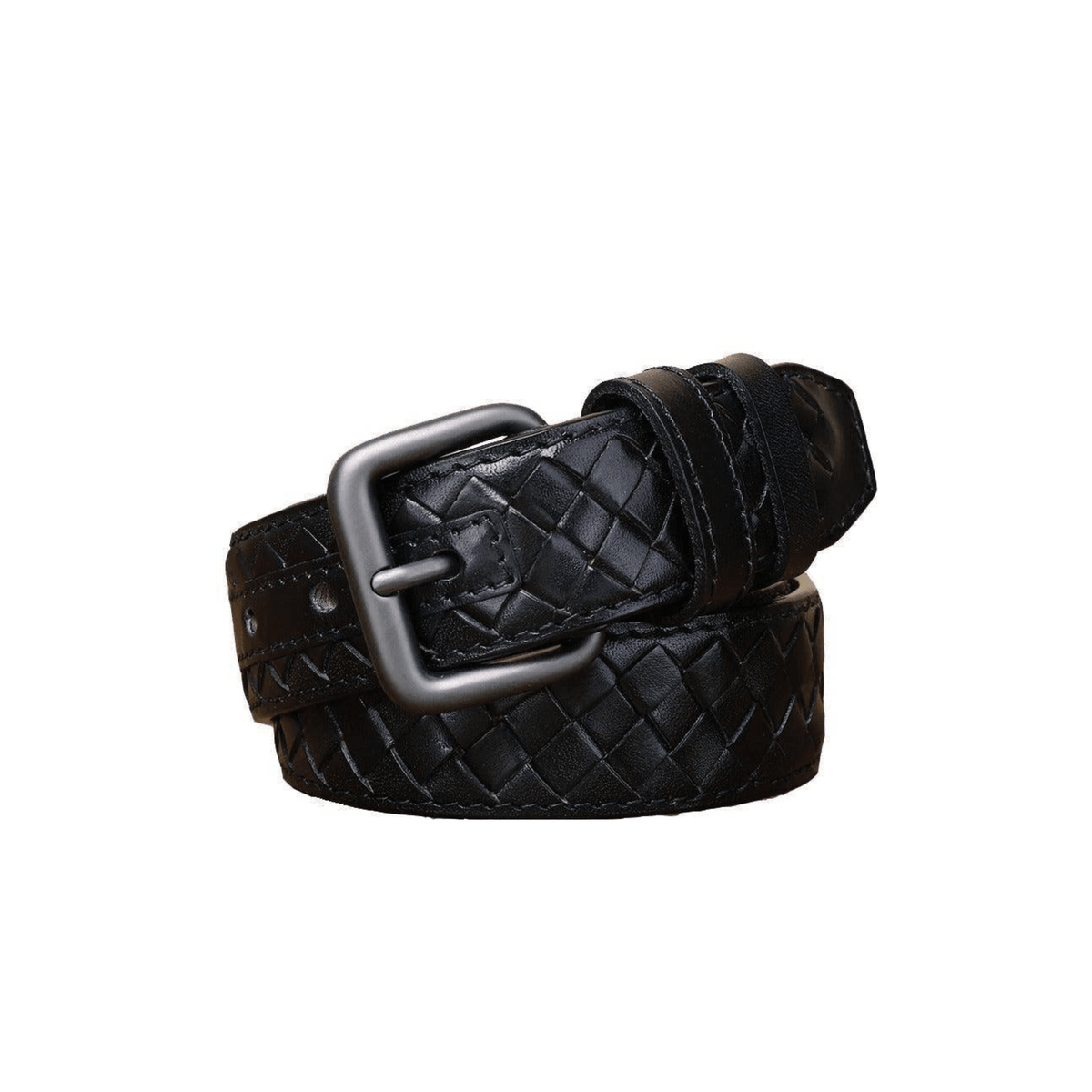 Casual Braided Leather Belt, Anatol Model For Men – photo 6