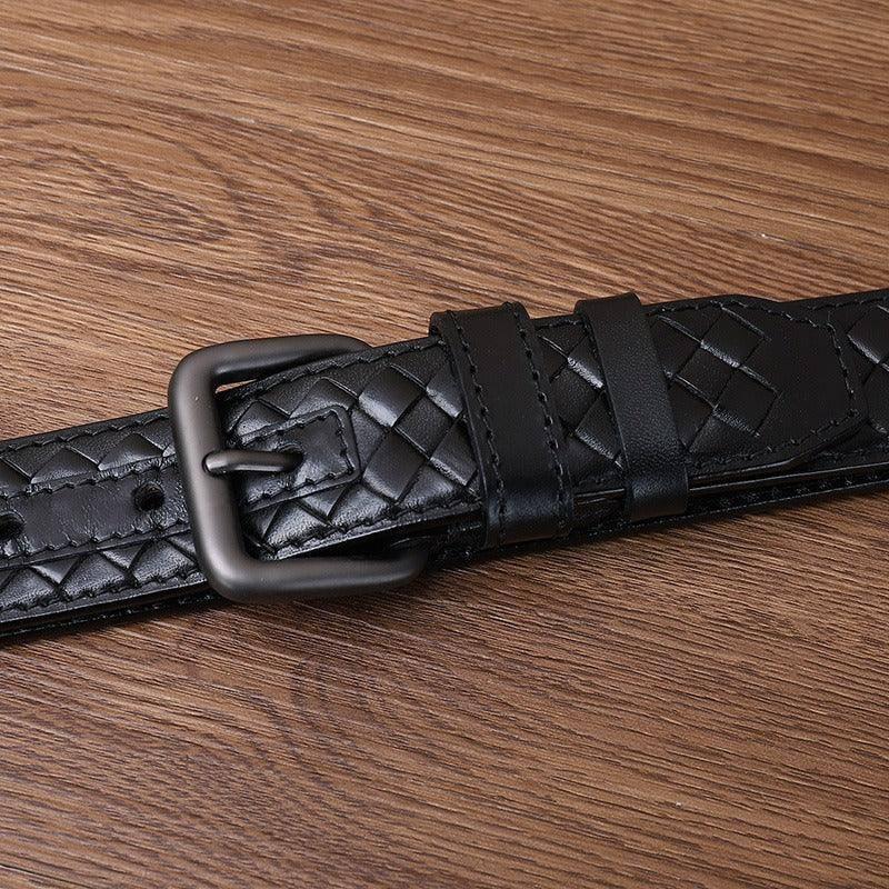 Casual Braided Leather Belt, Anatol Model For Men – photo 8