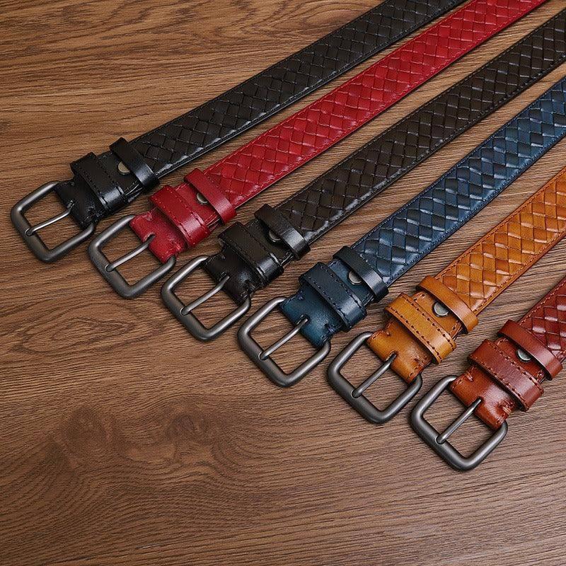 Casual Braided Leather Belt, Anatol Model For Men – photo 9