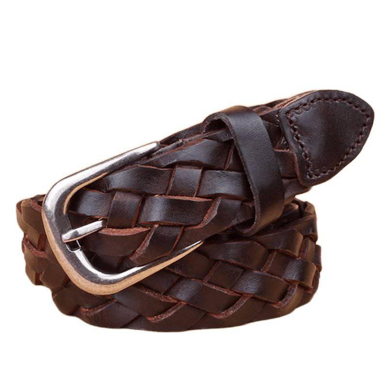 Designer Braided Leather Belt For Men, Masui Model | Elmont