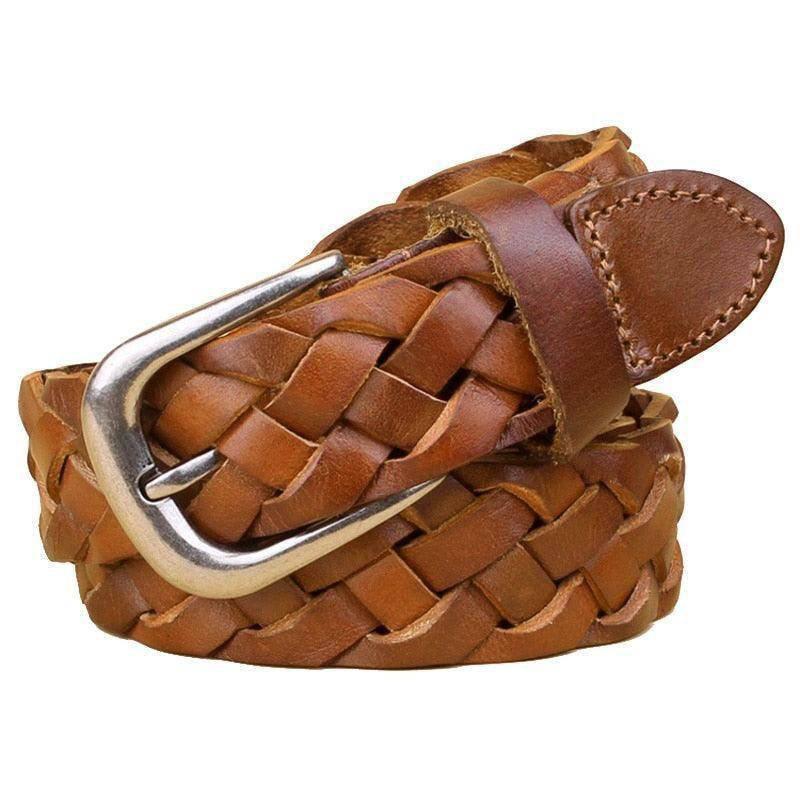 Designer Braided Leather Belt For Men, Masui Model – photo 2