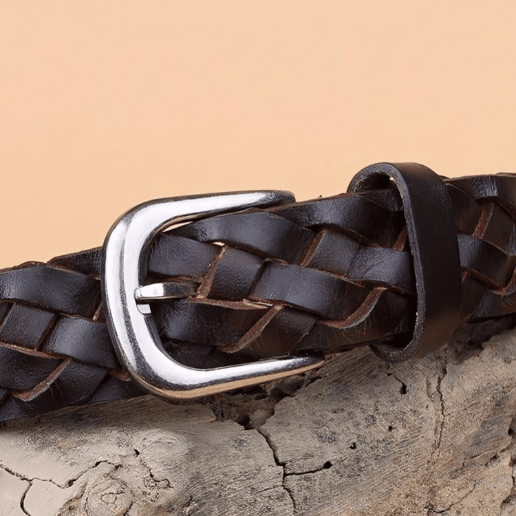 Designer Braided Leather Belt For Men, Masui Model – photo 9
