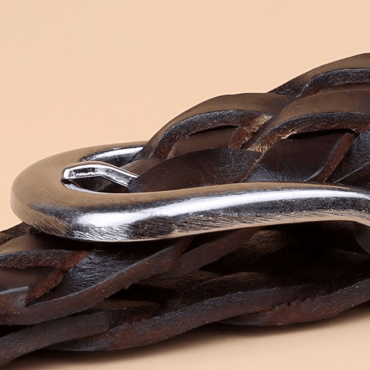 Designer Braided Leather Belt For Men, Masui Model – photo 10