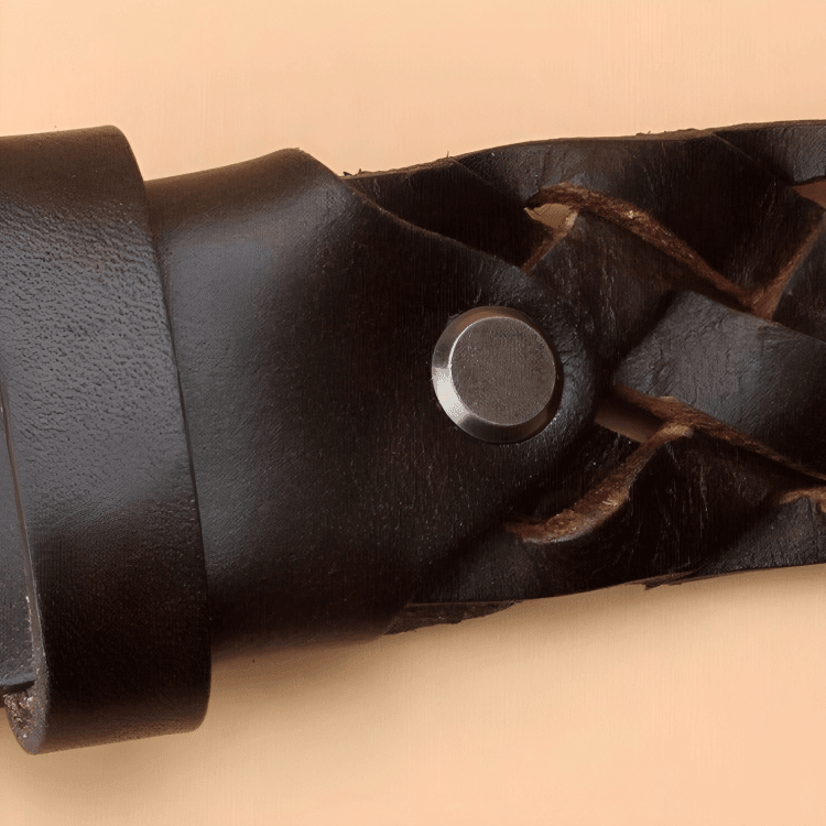 Designer Braided Leather Belt For Men, Masui Model – photo 11