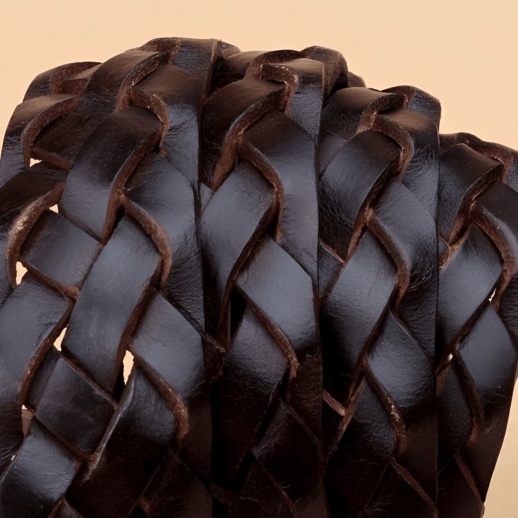 Designer Braided Leather Belt For Men, Masui Model – photo 12