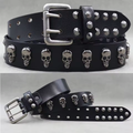 Genuine Leather Rivet Belt for Men – Punk Skull & Animal Stud Belt, 3.8cm | Elmont