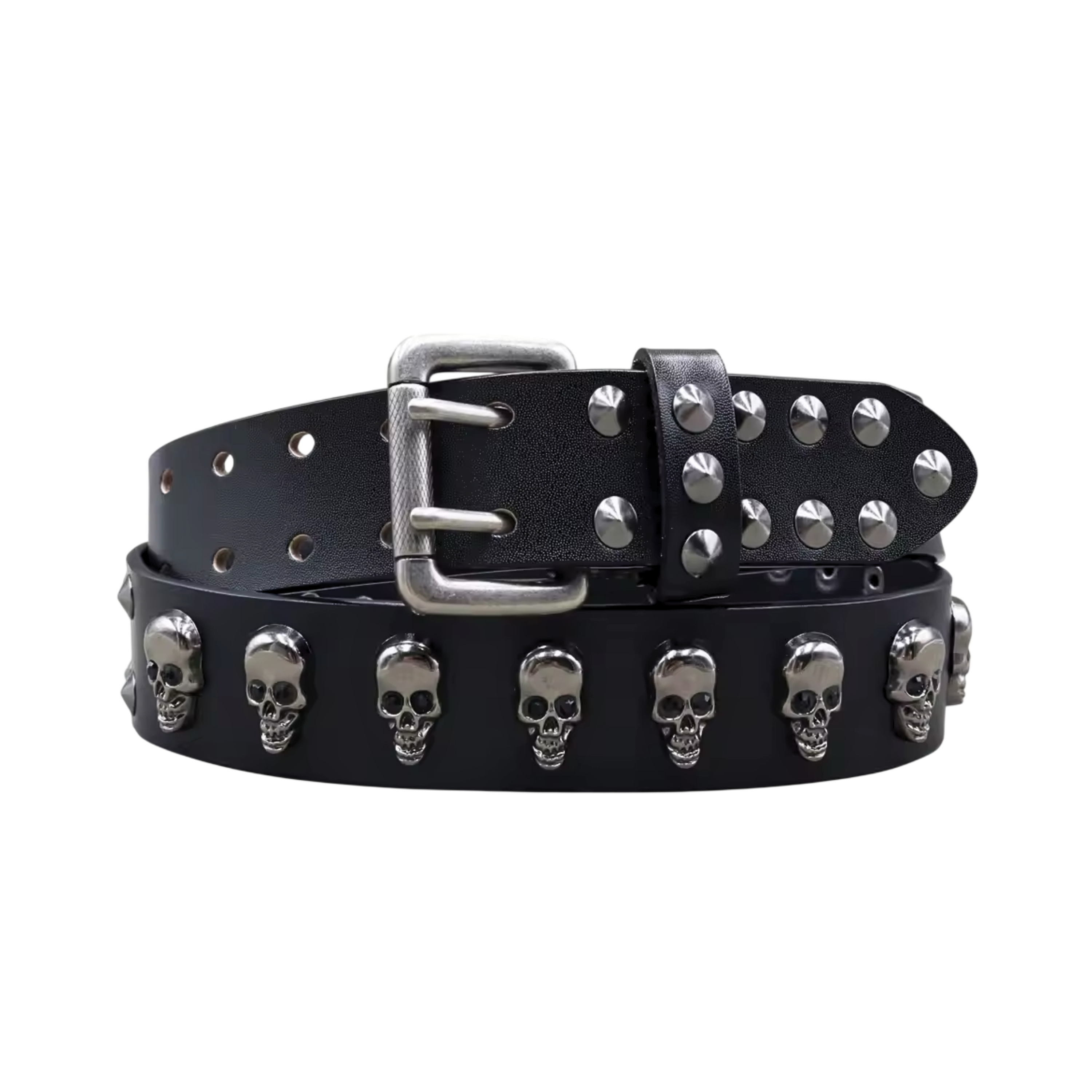 Genuine Leather Rivet Belt for Men – Punk Skull & Animal Stud Belt, 3.8cm – photo 11