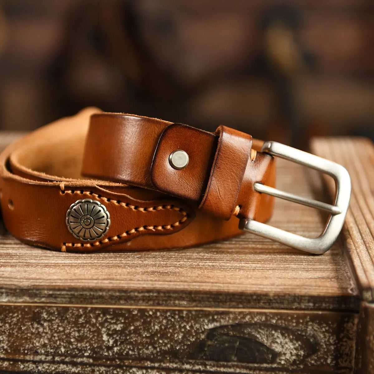 Handcrafted Leather Western Belt | Elmont