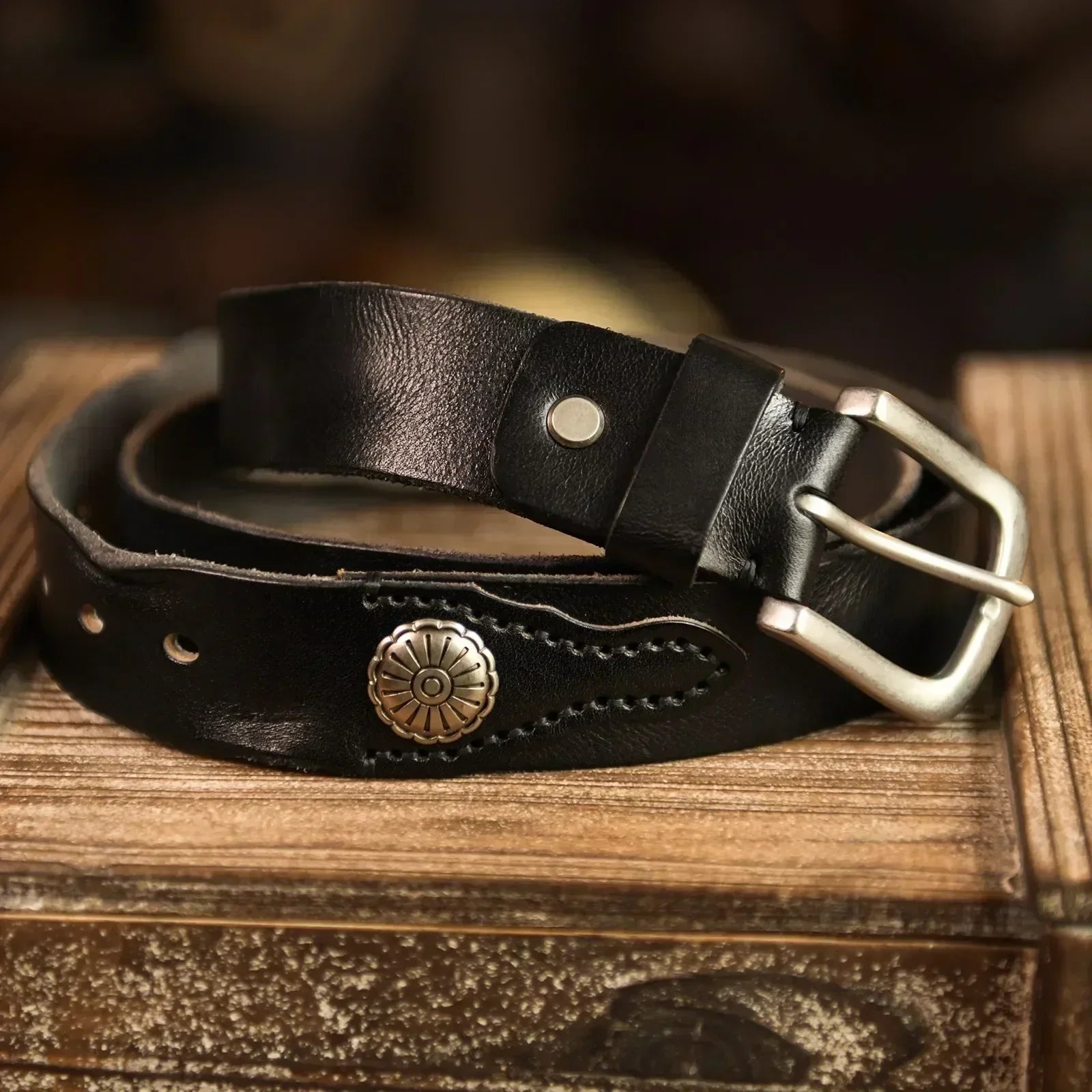 Handcrafted Leather Western Belt – photo 3