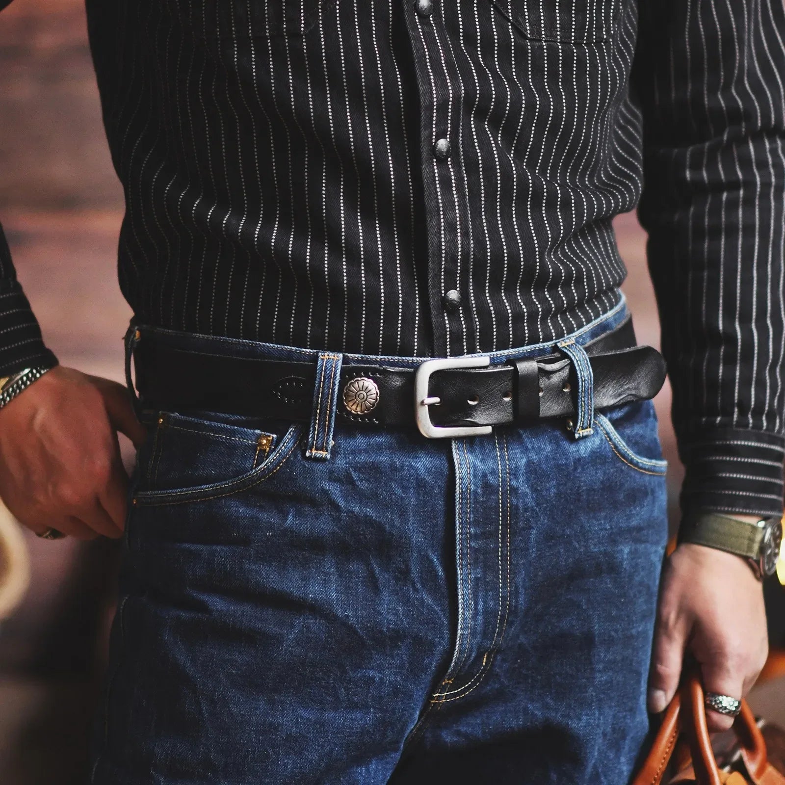 Handcrafted Leather Western Belt – photo 6