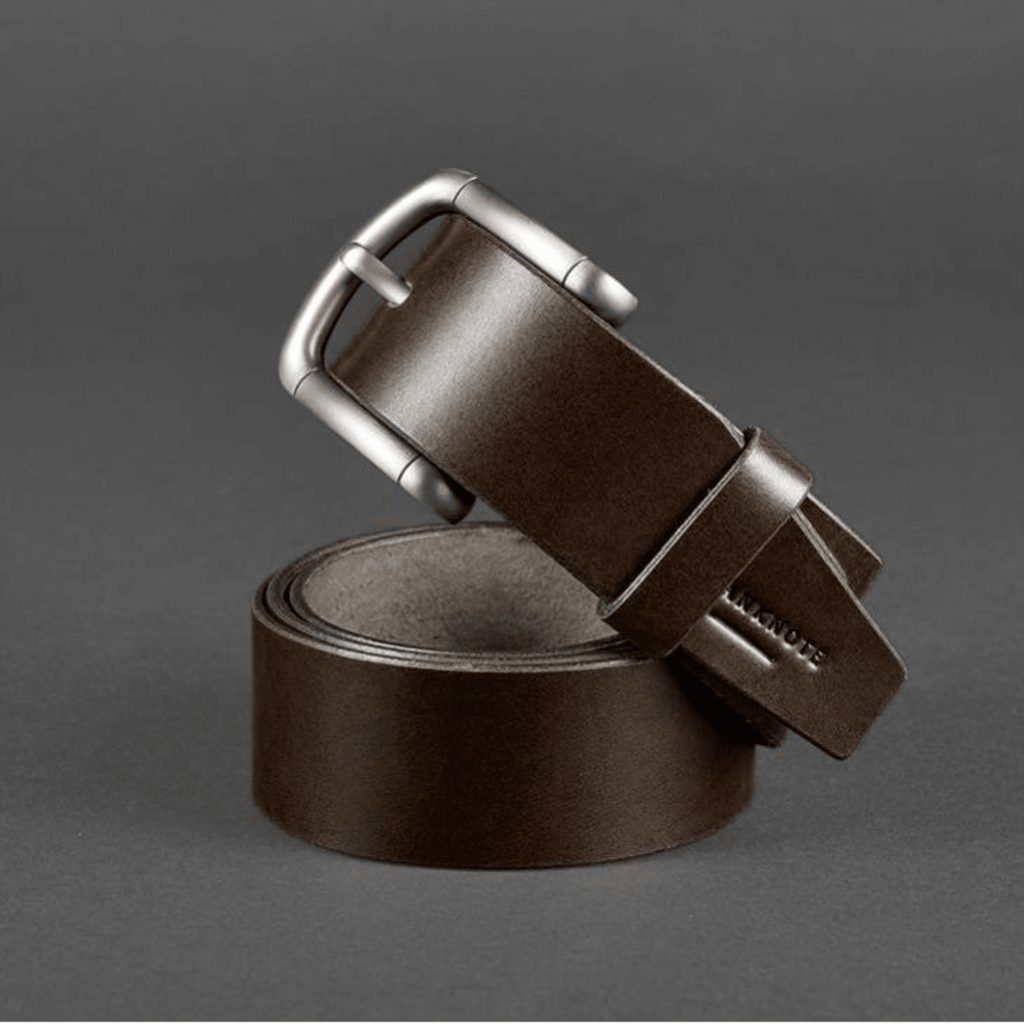 Handmade Brown Leather Men's Belt for Jeans High Quality – photo 3