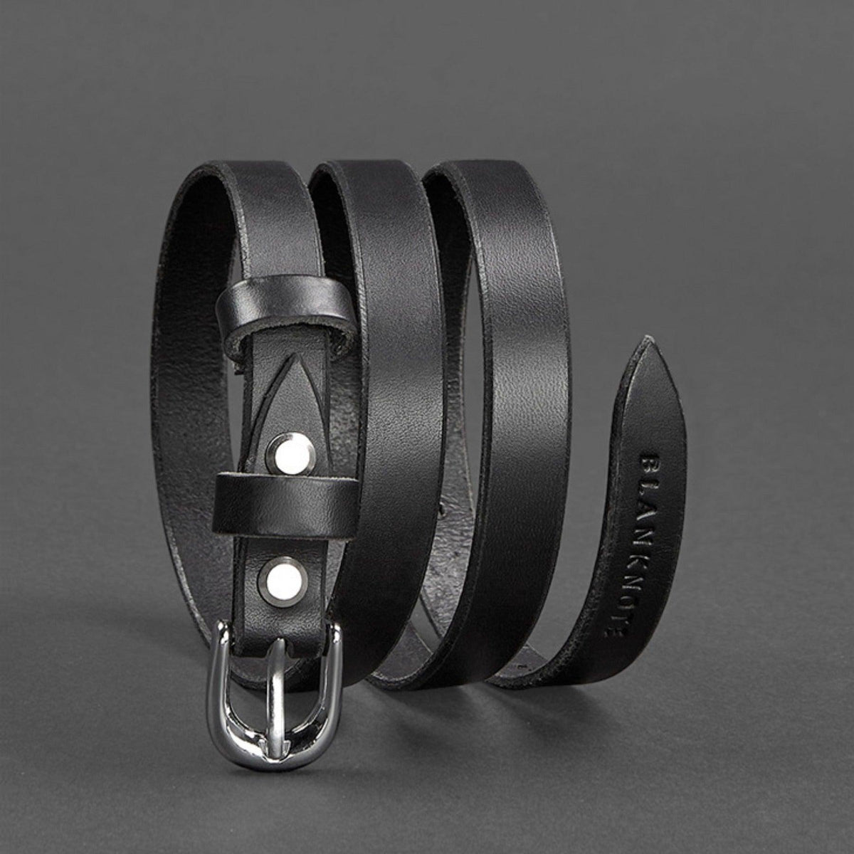 Handmade High Quality Narrow Leather Belt – photo 3
