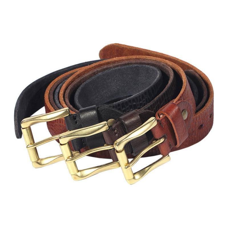 High-Quality Grained Leather Belt For Men – photo 5