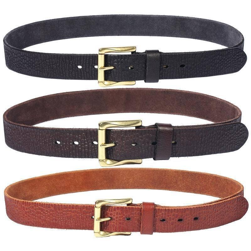 High-Quality Grained Leather Belt For Men – photo 6