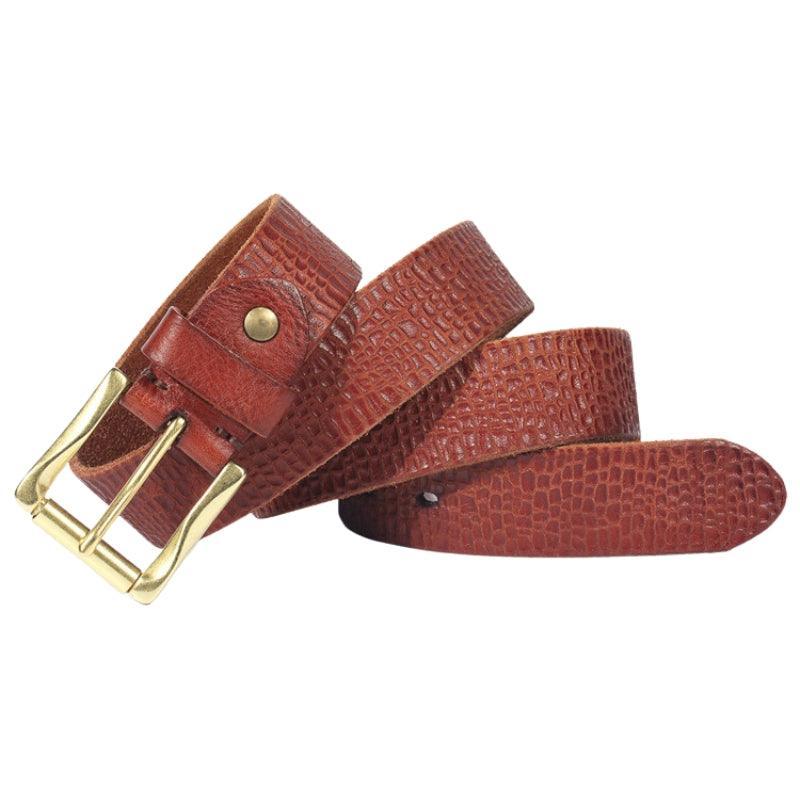 High-quality Grained Leather Belt For Men Sinaaq Brand | Elmont