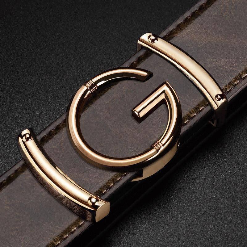 Luxury Leather Suit Belt For Men, Giuseppe Model – photo 4