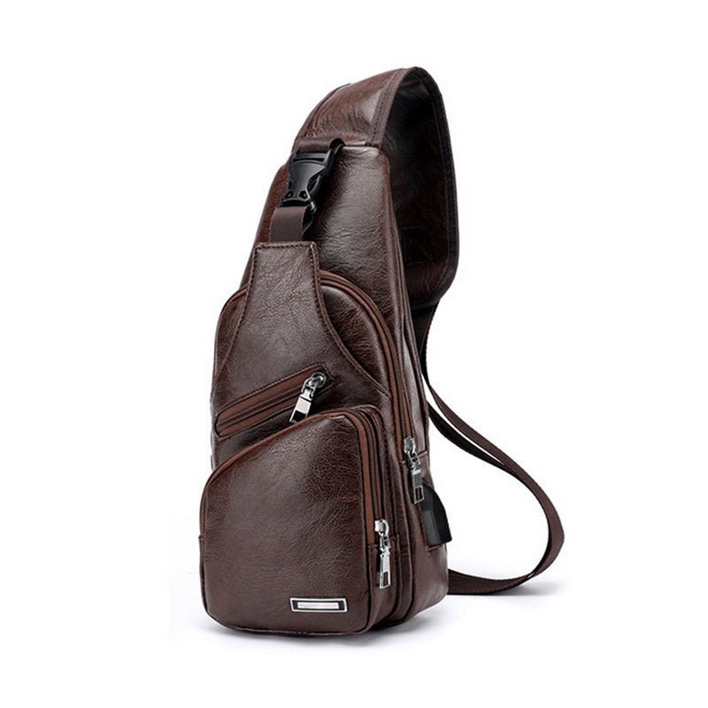 Men's Classic Leather Shoulder Bag | Elmont