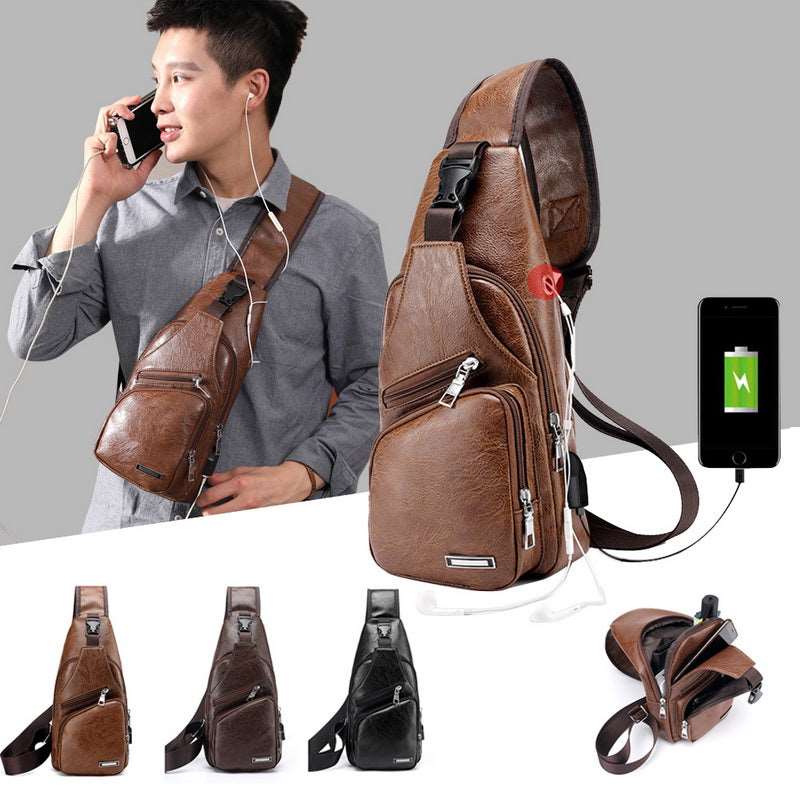 Men's Classic Leather Shoulder Bag – photo 2