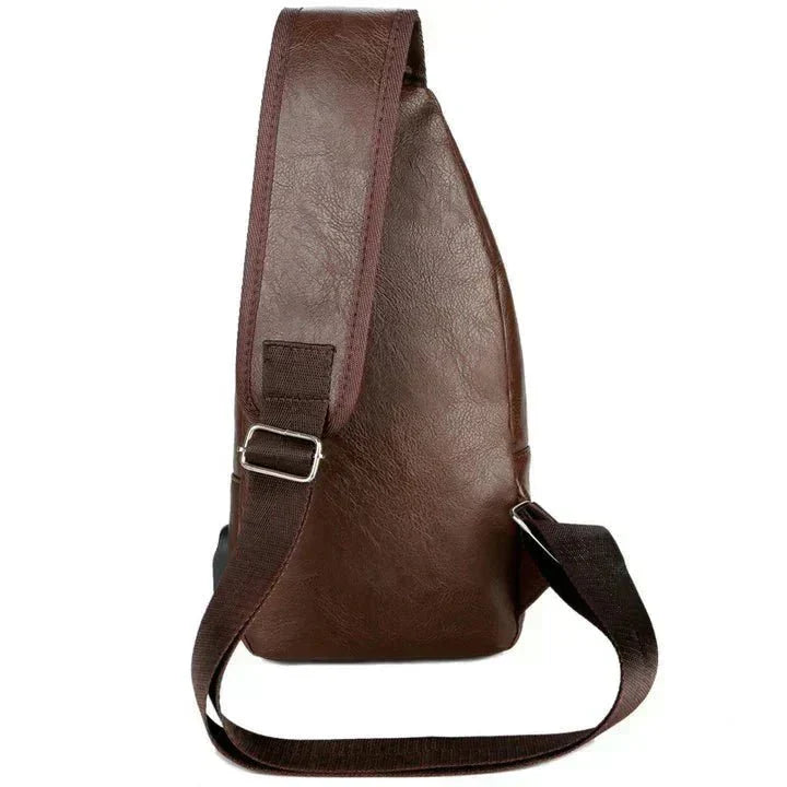 Men's Classic Leather Shoulder Bag – photo 6