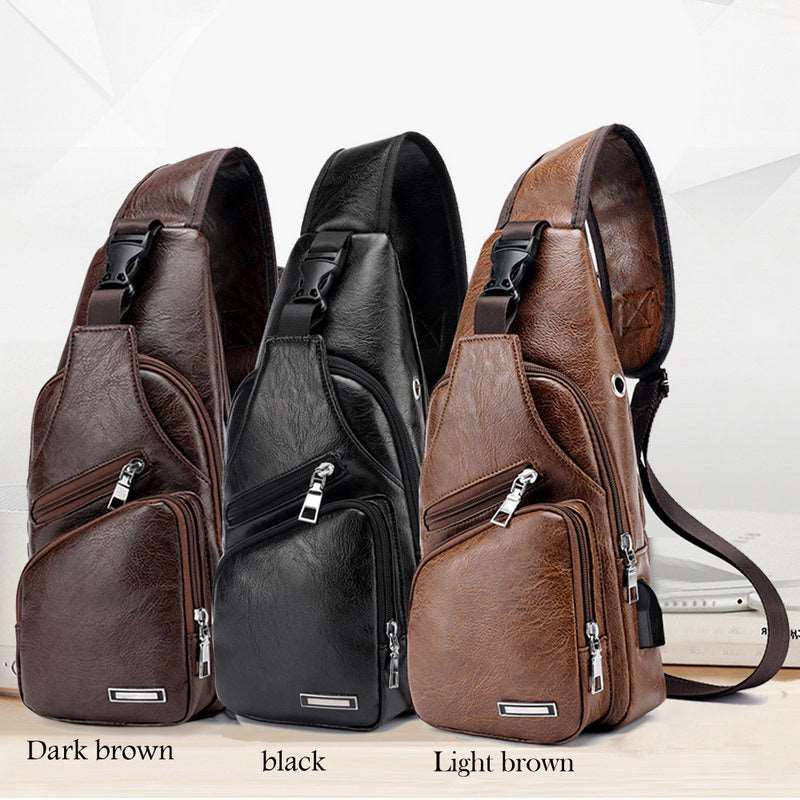 Men's Classic Leather Shoulder Bag – photo 7