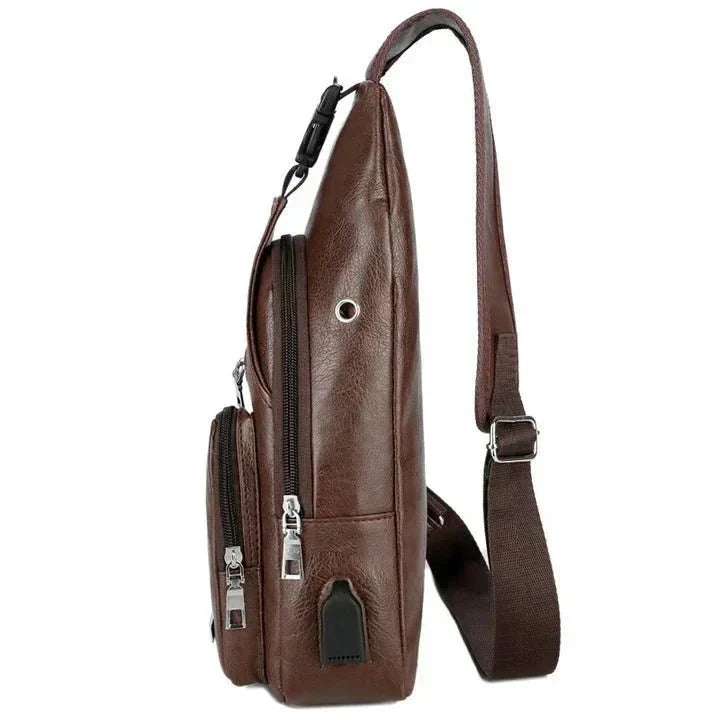 Men's Classic Leather Shoulder Bag – photo 8