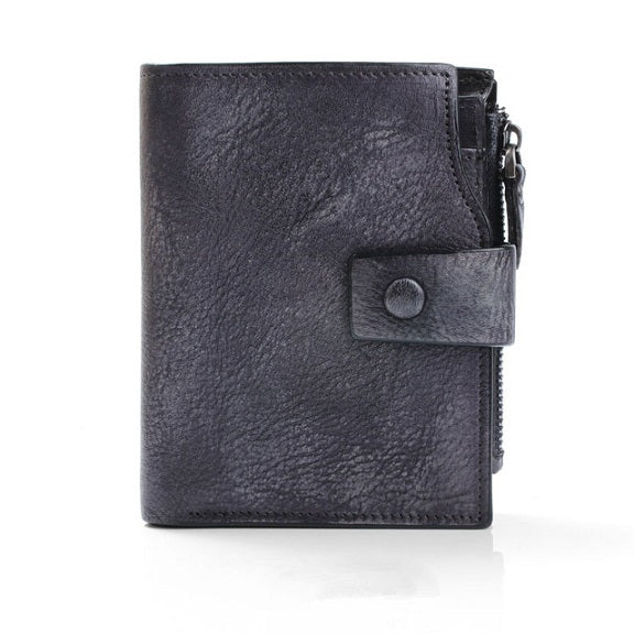 Men's Luxury Leather Retro Short Wallet – photo 7