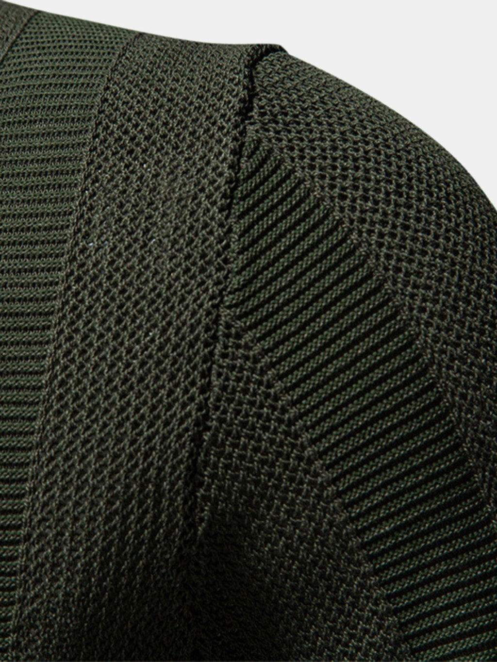 Striped Hollow Knit V-Neck Polo – photo 6