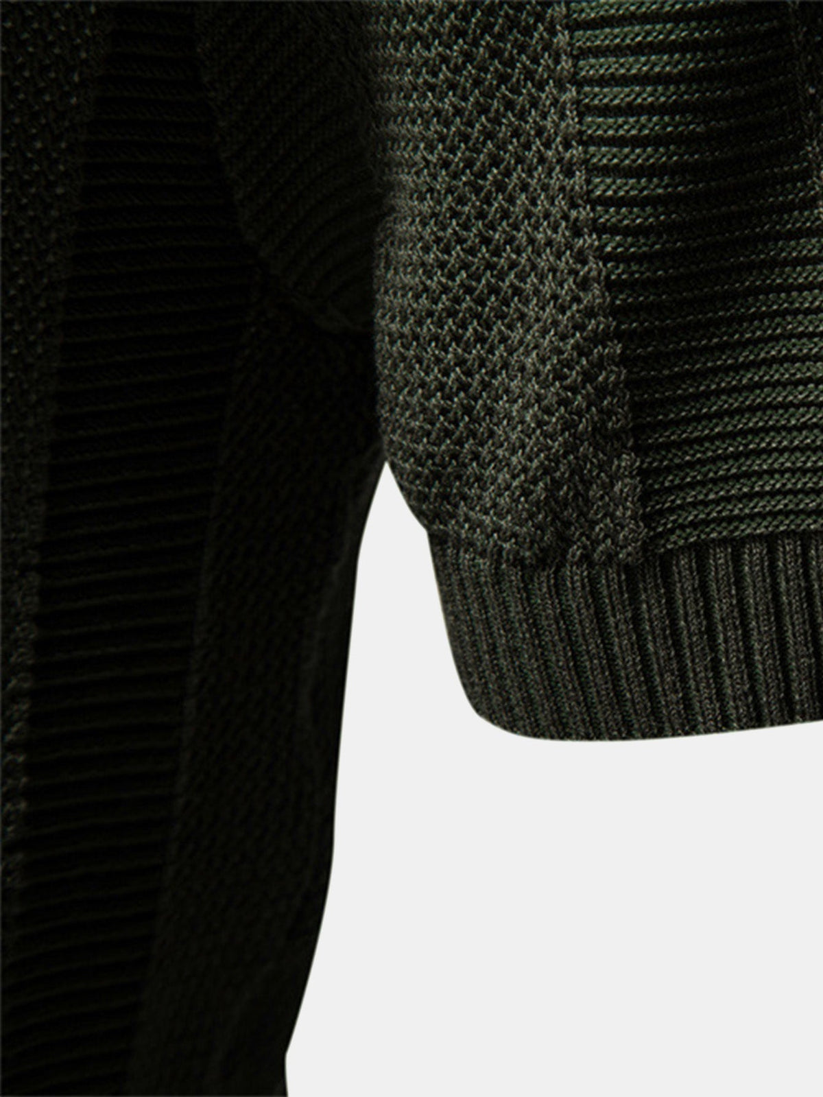 Striped Hollow Knit V-Neck Polo – photo 7