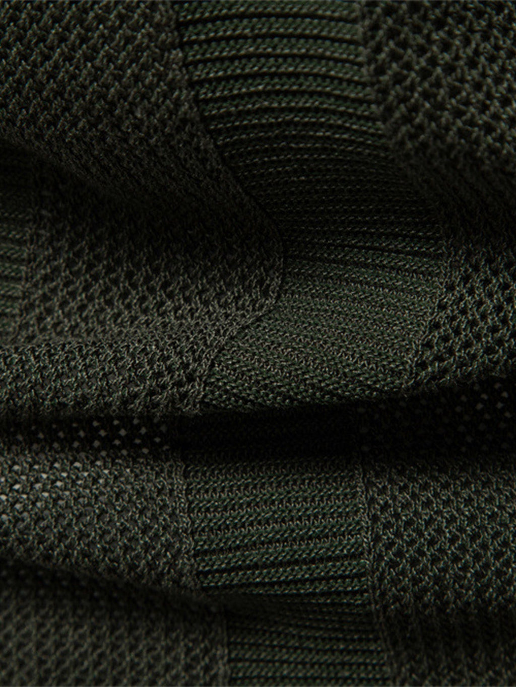 Striped Hollow Knit V-Neck Polo – photo 8