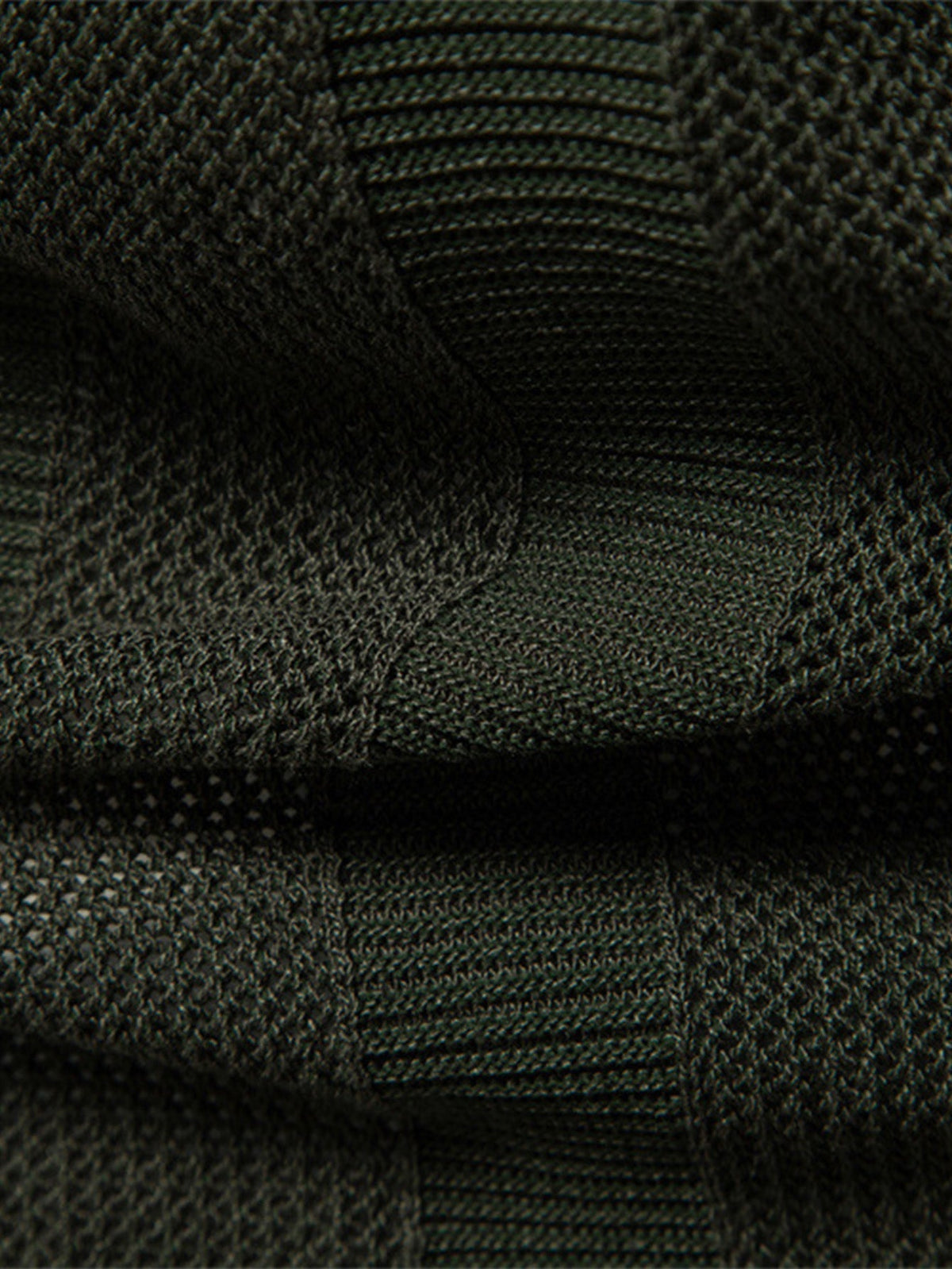 Striped Hollow Knit V-Neck Polo – photo 8