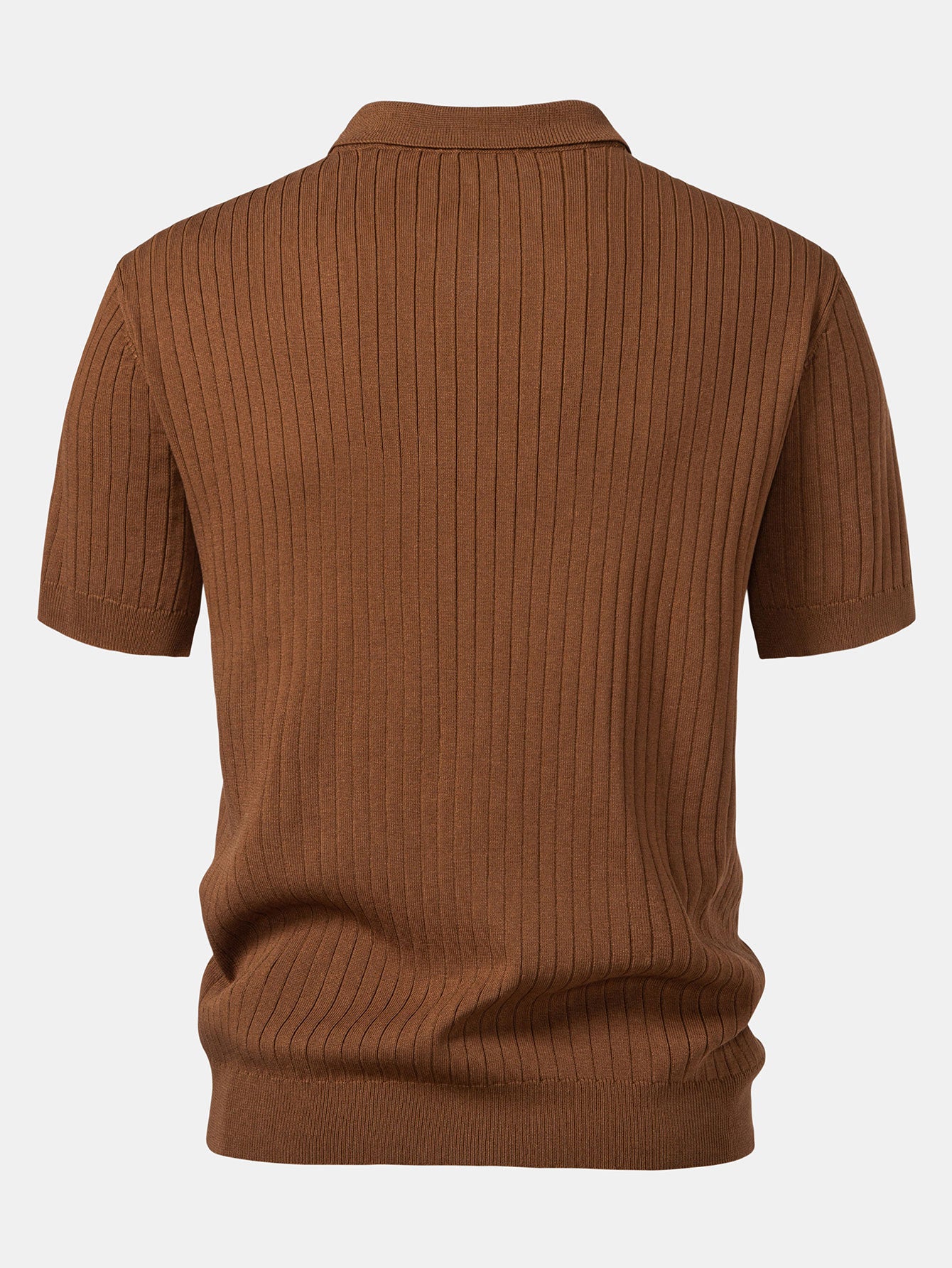 Striped V-Neck Knit Polo – photo 2