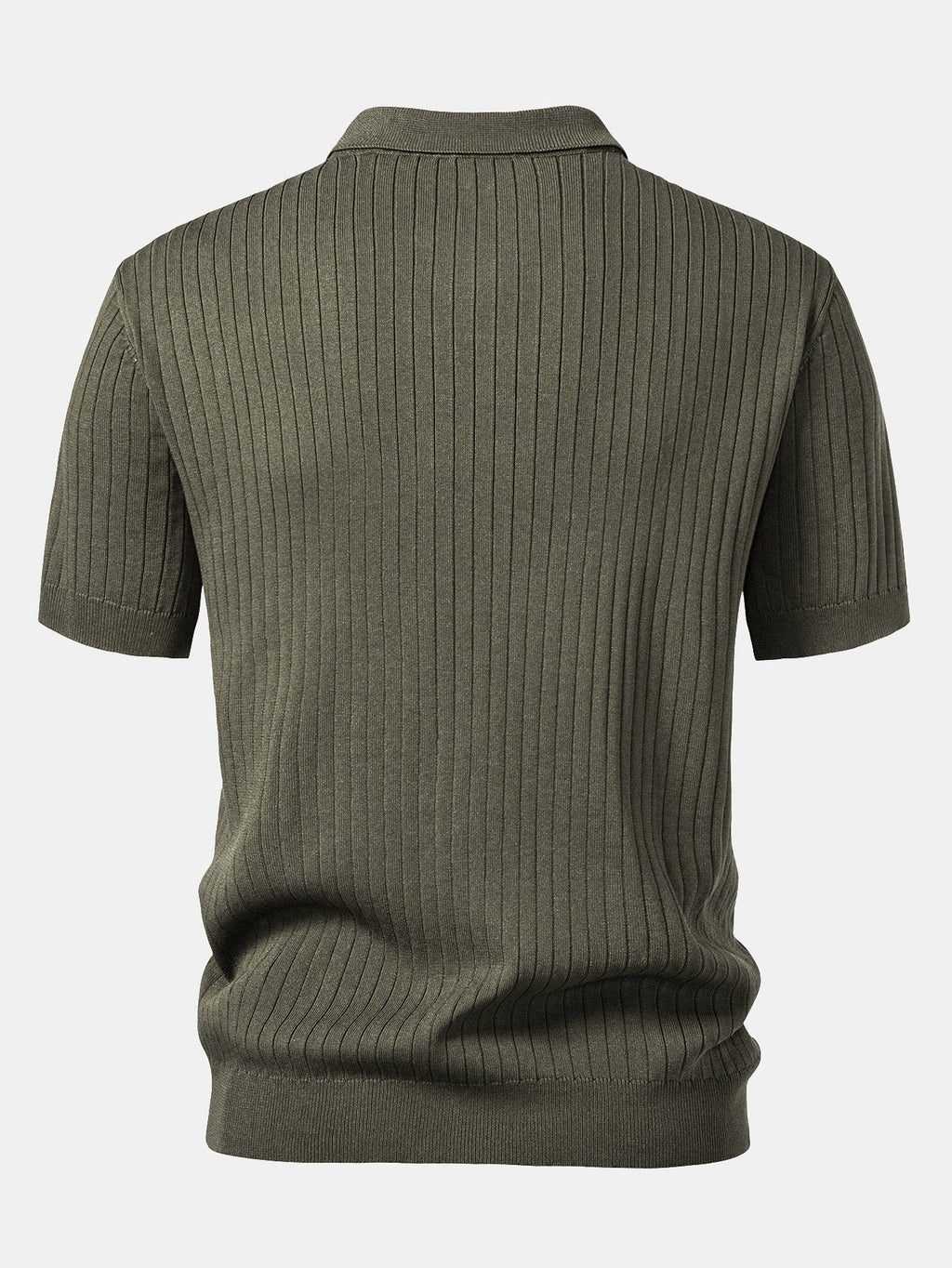 Striped V-Neck Knit Polo – photo 4