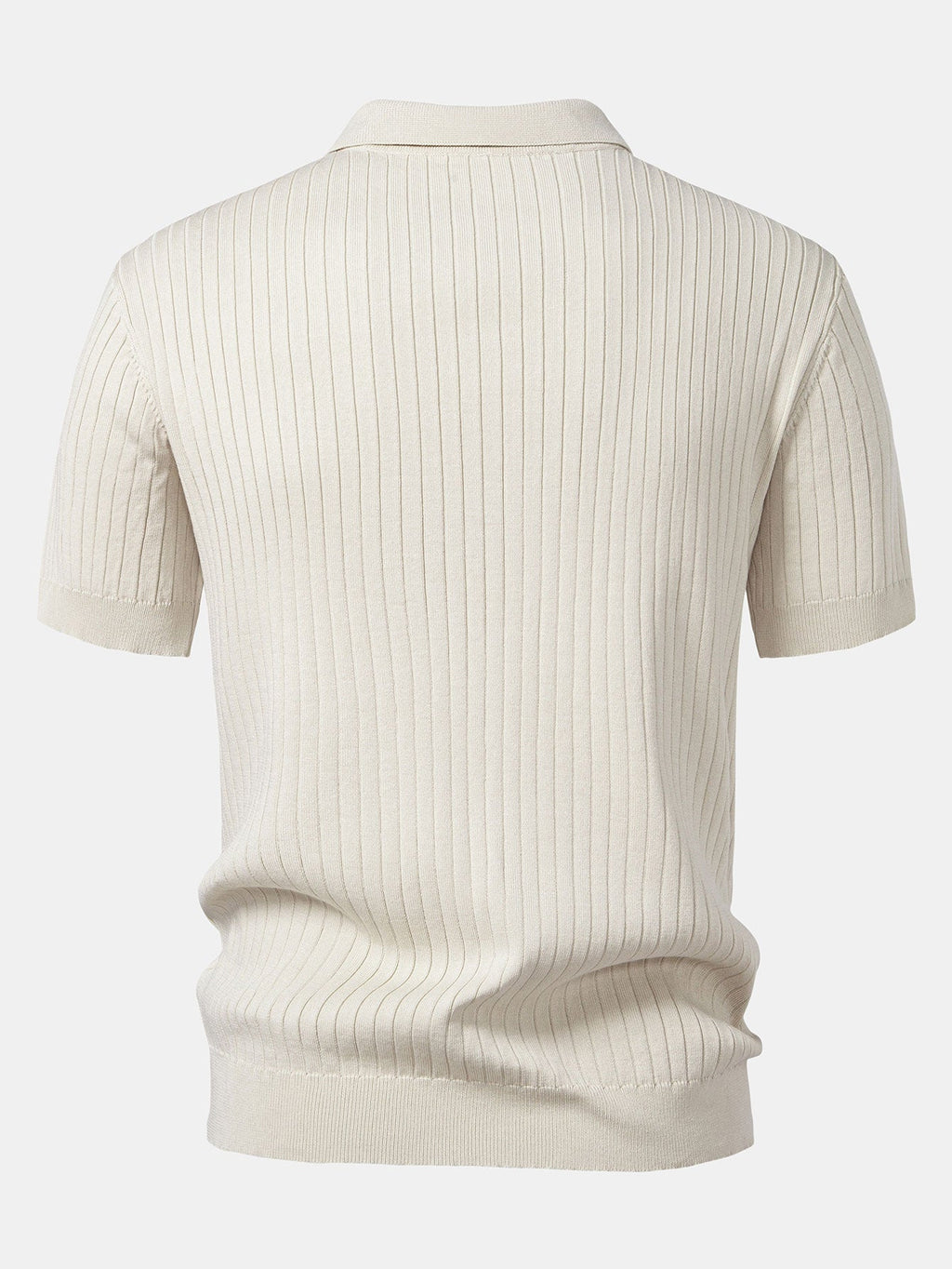 Striped V-Neck Knit Polo – photo 6