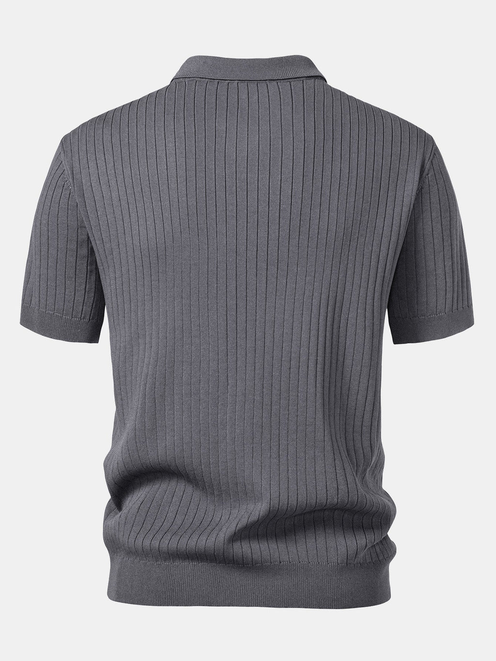 Striped V-Neck Knit Polo – photo 10