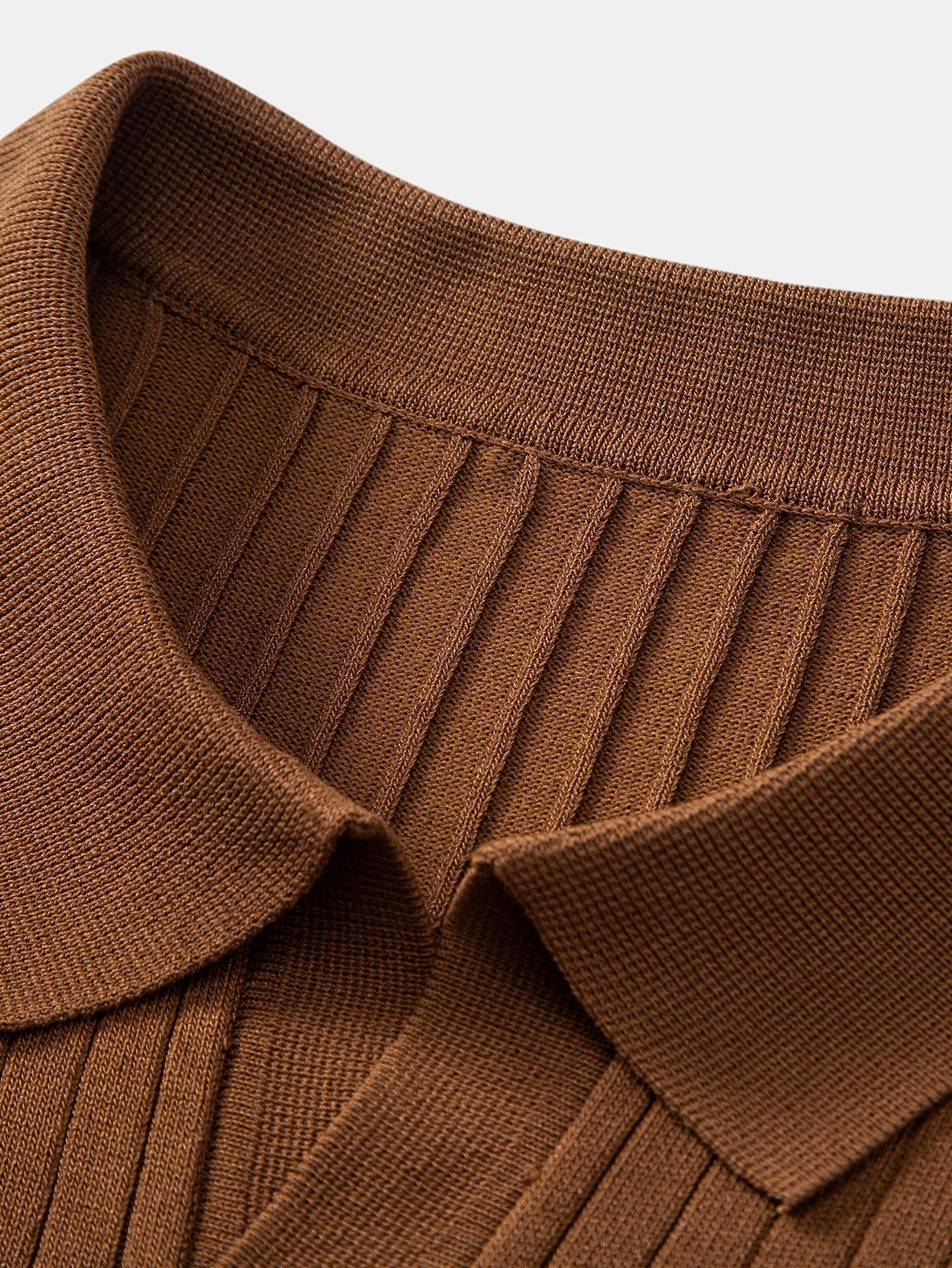 Striped V-Neck Knit Polo – photo 13