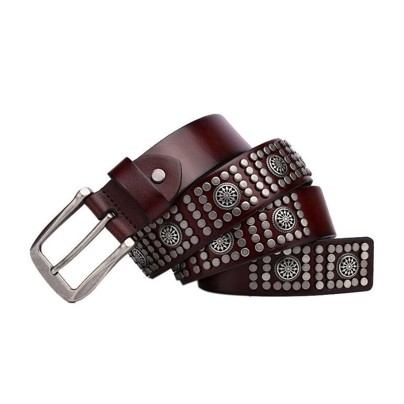Studded Belt For Men, Silver Buckle, Makan Model – photo 2