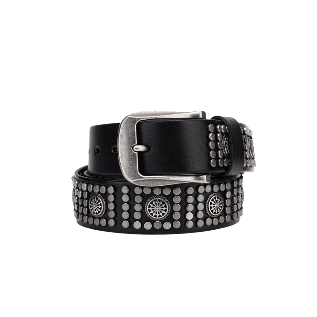 Studded Belt For Men, Silver Buckle, Makan Model – photo 4