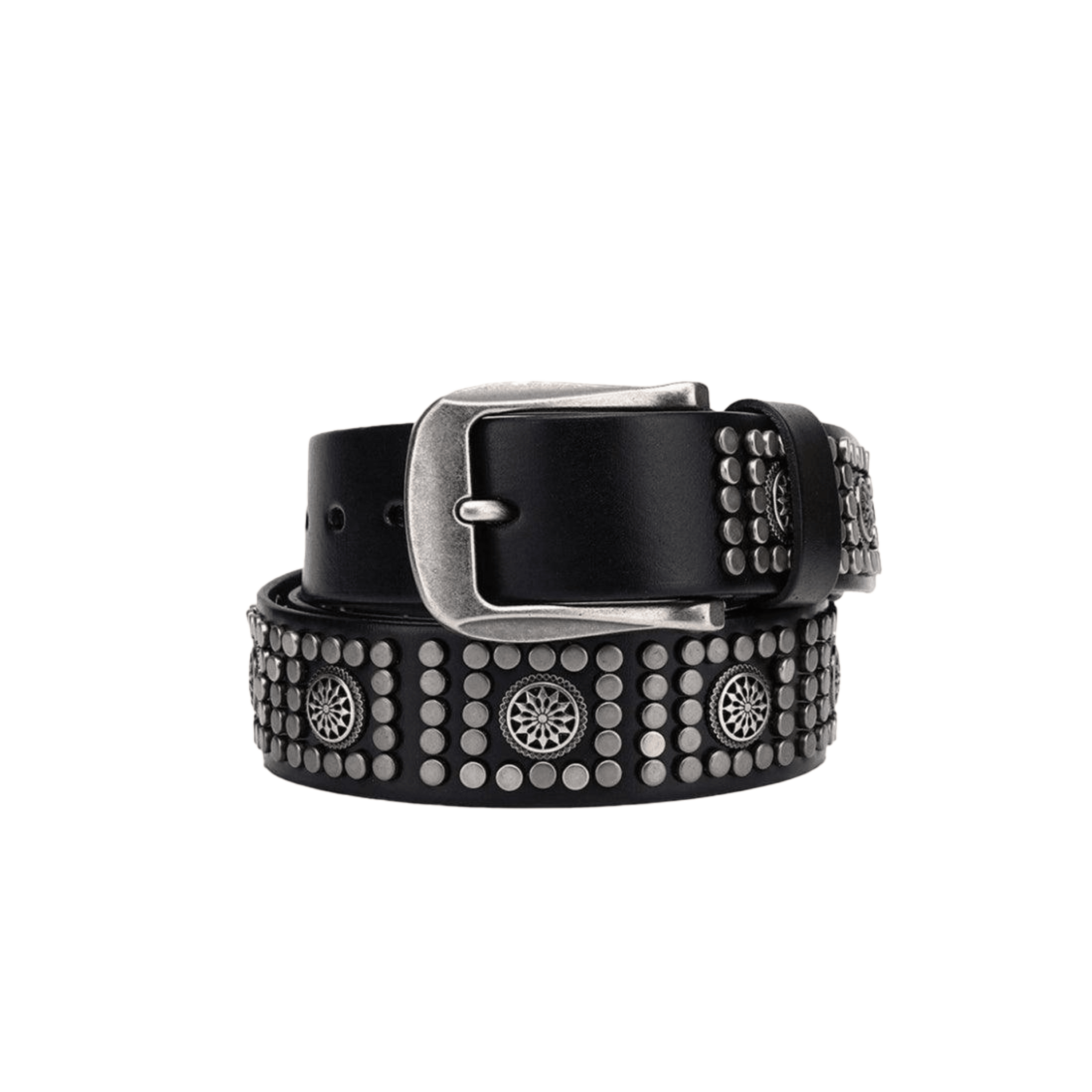 Studded Belt For Men, Silver Buckle, Makan Model – photo 4