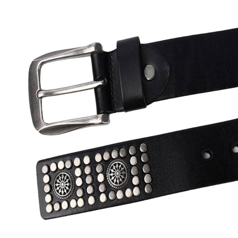 Studded Belt For Men, Silver Buckle, Makan Model – photo 6