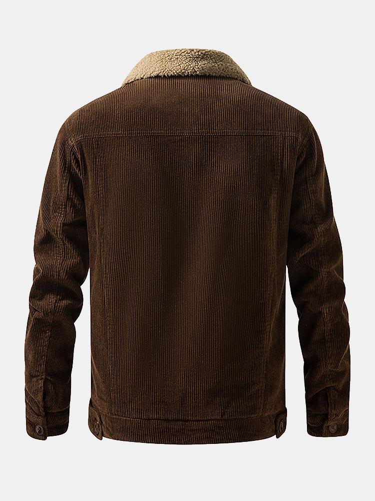Teddy-Fleece Lined Cotton Corduroy Jacket – photo 2