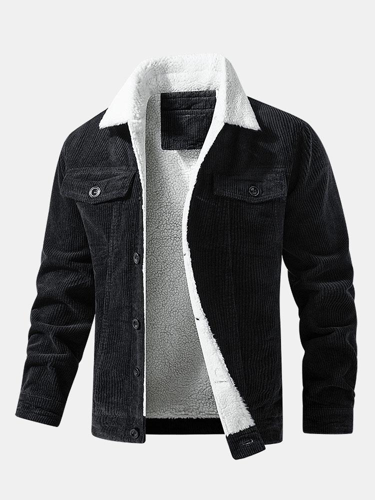 Teddy-Fleece Lined Cotton Corduroy Jacket – photo 3
