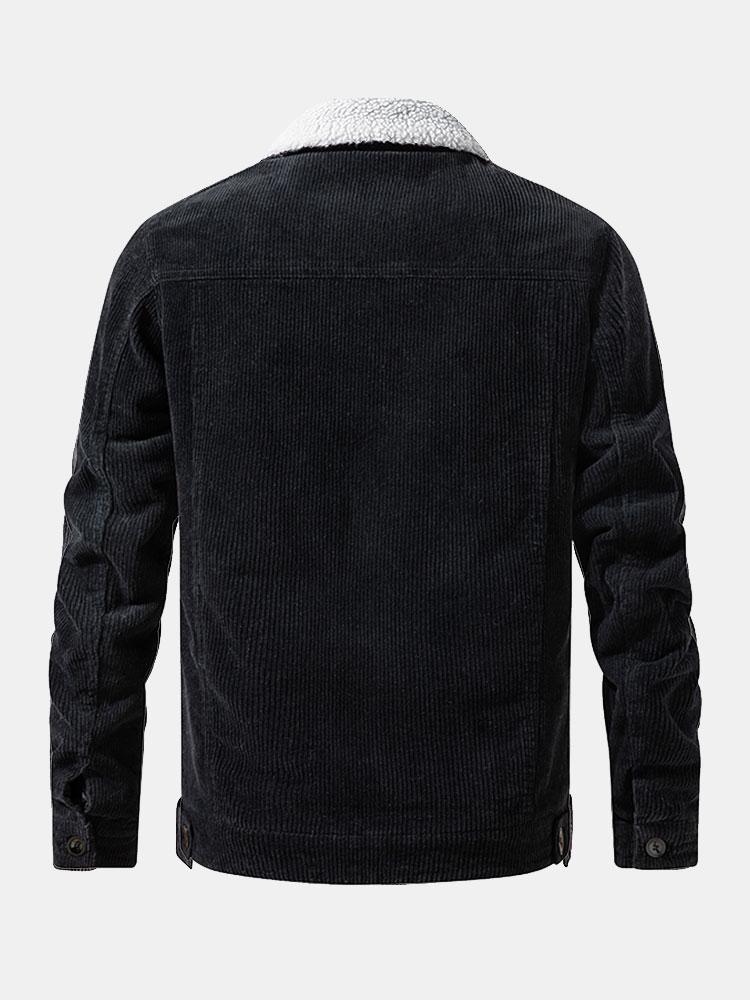 Teddy-Fleece Lined Cotton Corduroy Jacket – photo 4