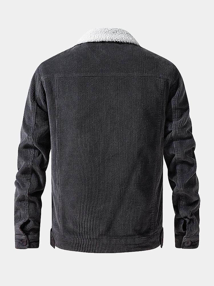 Teddy-Fleece Lined Cotton Corduroy Jacket – photo 5