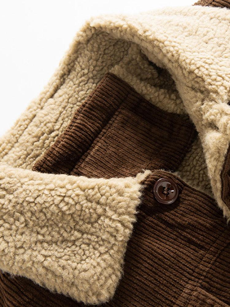 Teddy-Fleece Lined Cotton Corduroy Jacket – photo 9